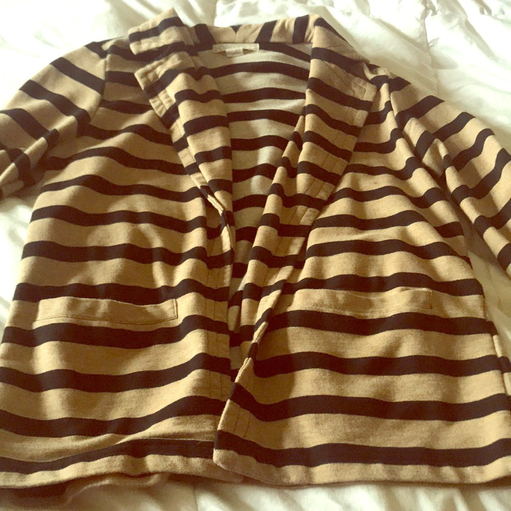 Cotton blazer size small black & beige